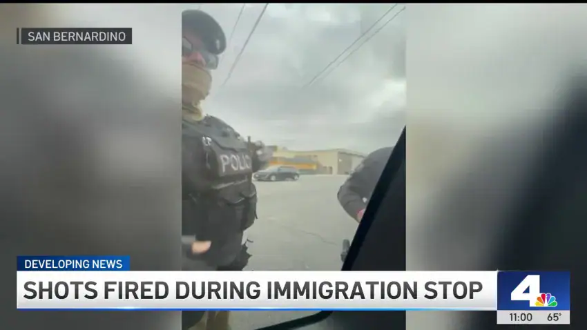 homeland security officals shattering car windows