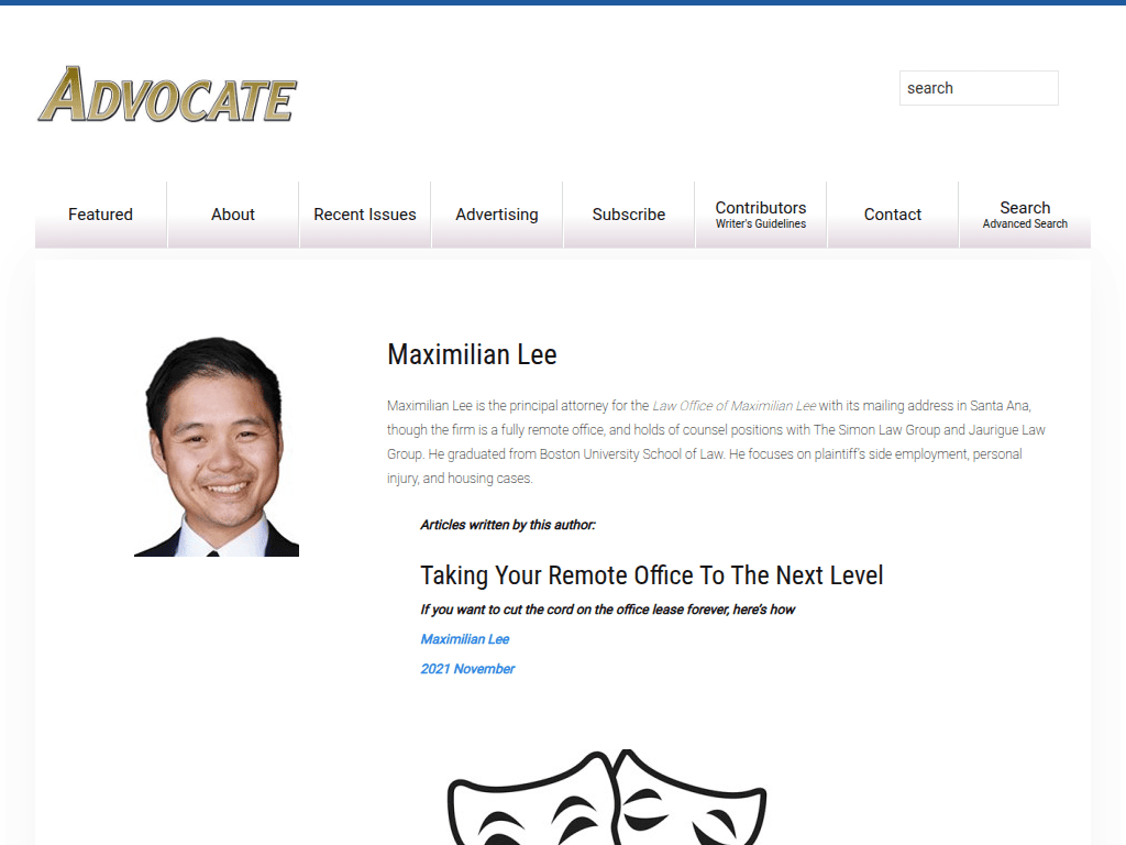 Maximillian Lee articles in Advocate Magazine